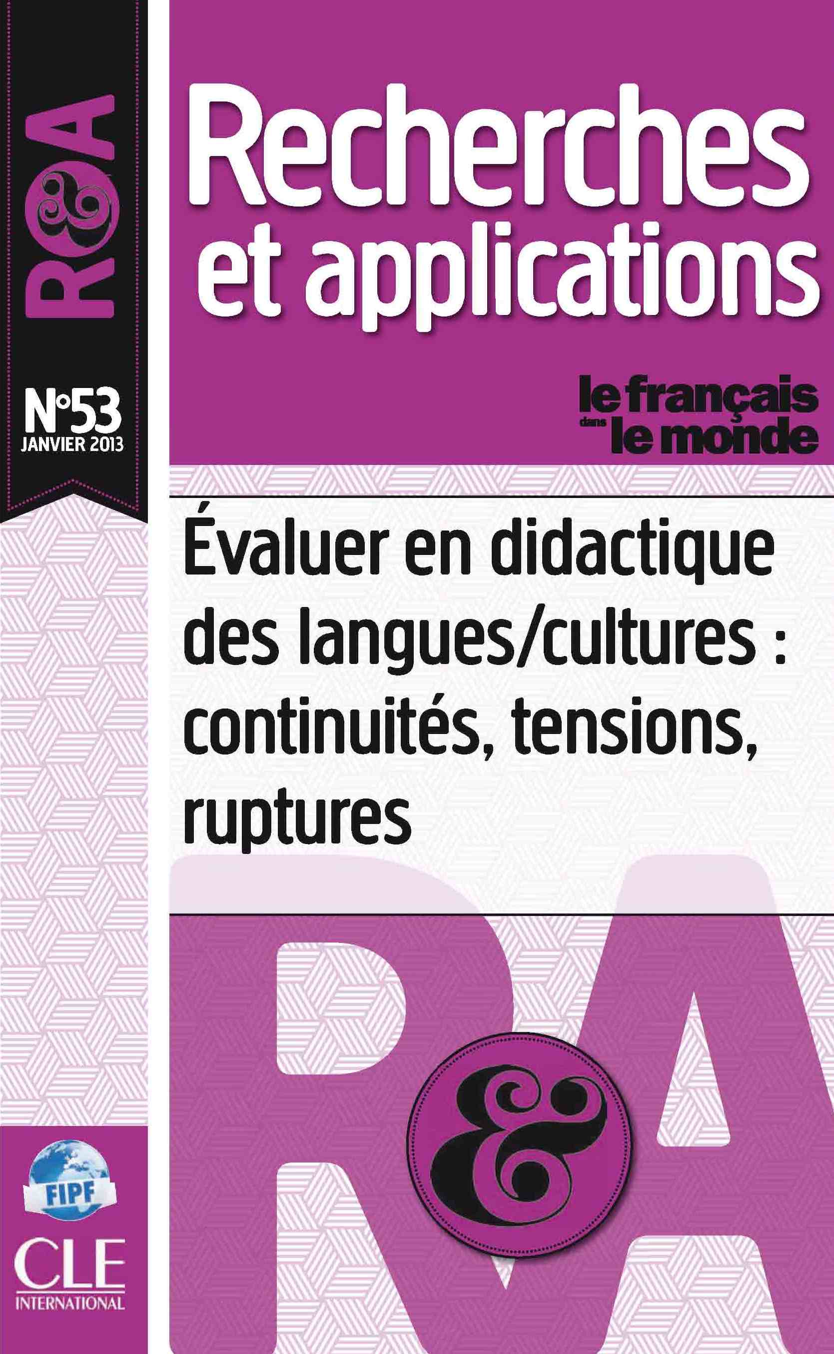 Recherches et Applications n°53
